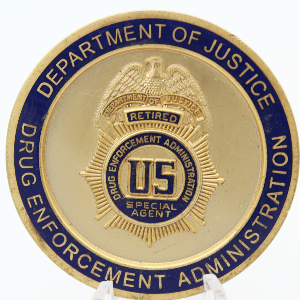 DEA Retired Special Agent Department of Justice Challenge Coin