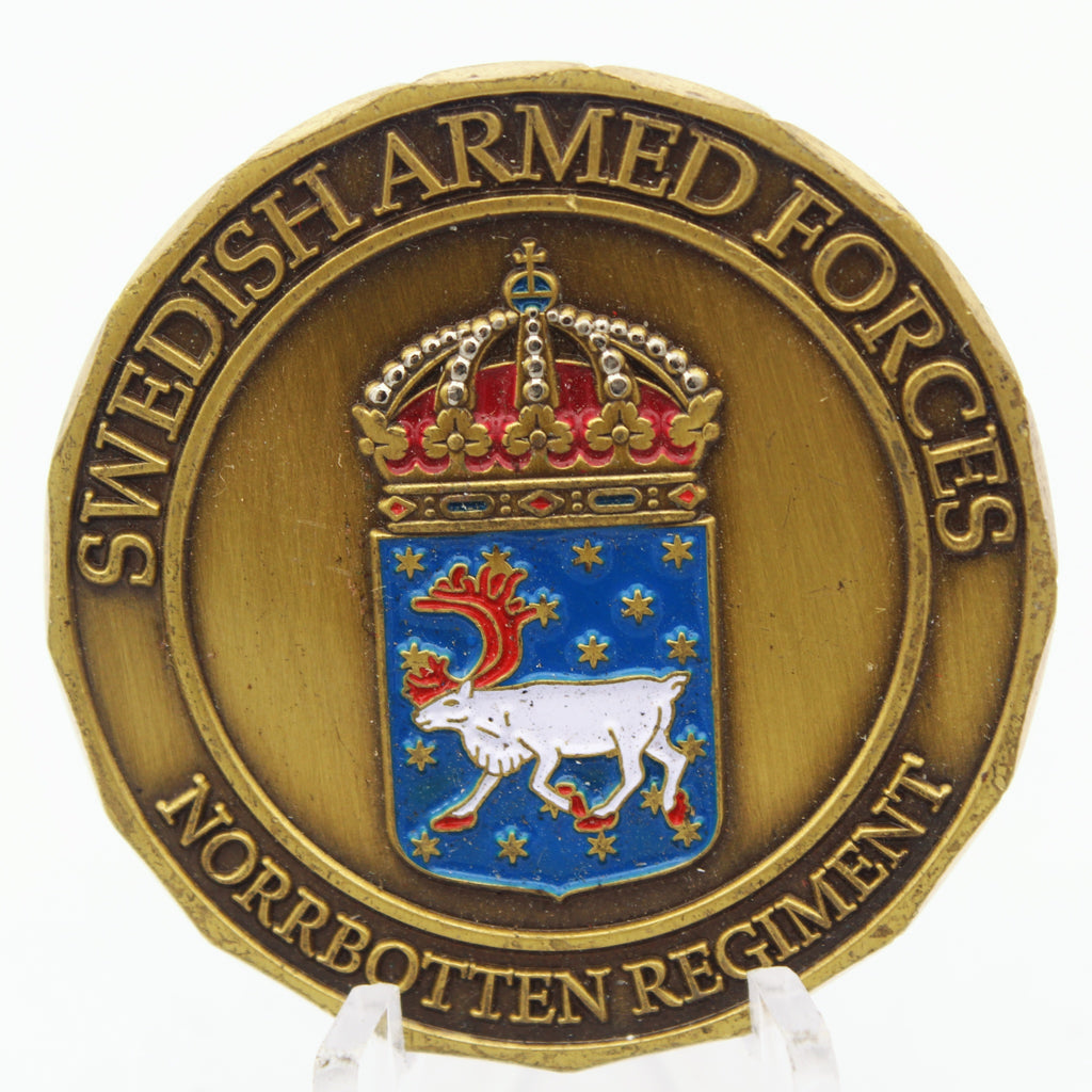 Swedish Armed Forces Norrbotten Regiment SWAFSWC Challenge Coin