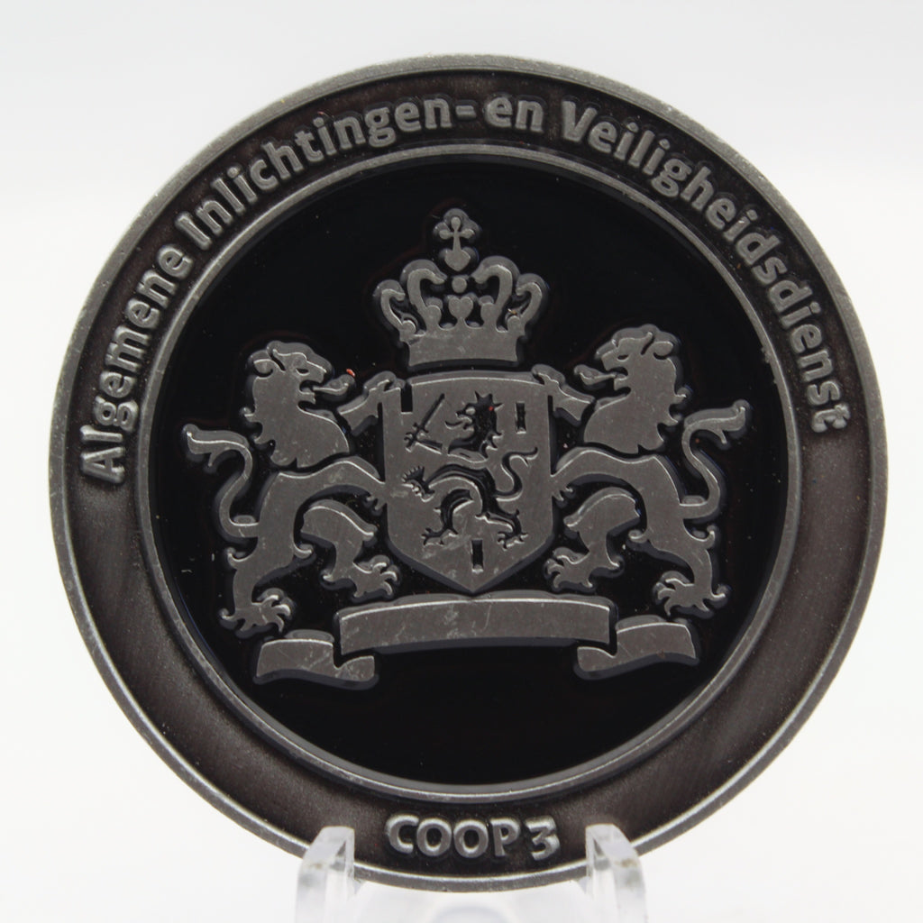 Dutch Intelligence Security Service Challenge Coin COOP3 2.0 Inch Zinc Alloy Pre-Owned