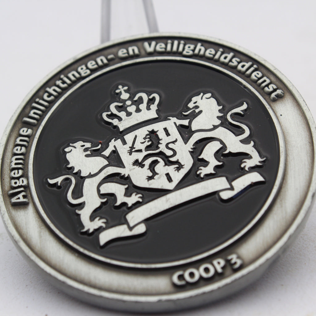 Dutch Intelligence Security Service Challenge Coin COOP3 2.0 Inch Zinc Alloy Pre-Owned