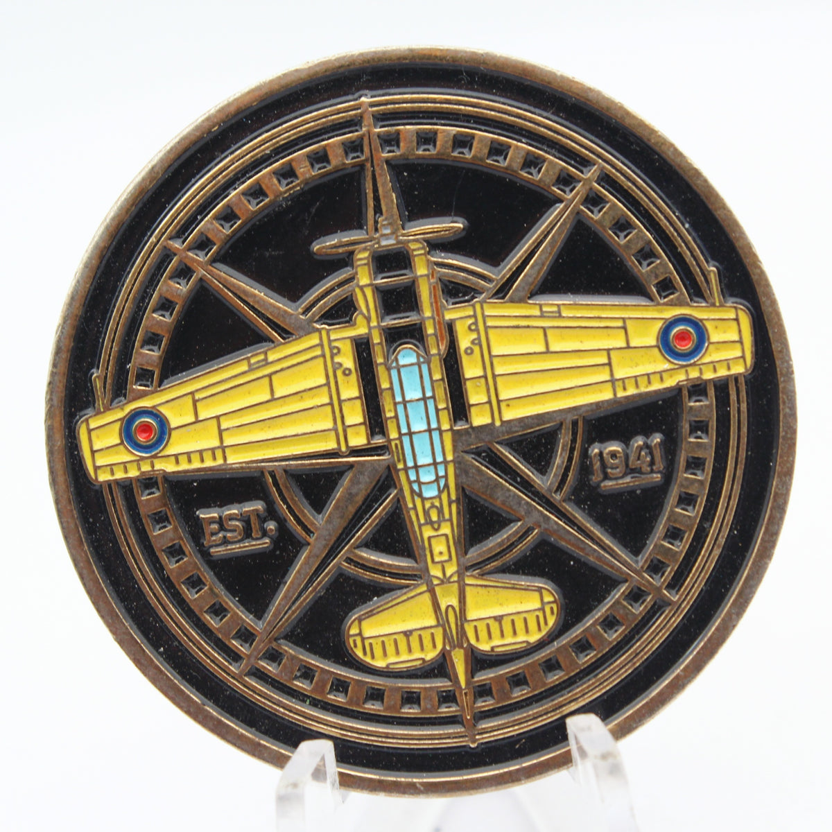 7 RCACS Commanding Officer Air Cadet Airplane Challenge Coin 1.75” Copper Pre-Owned