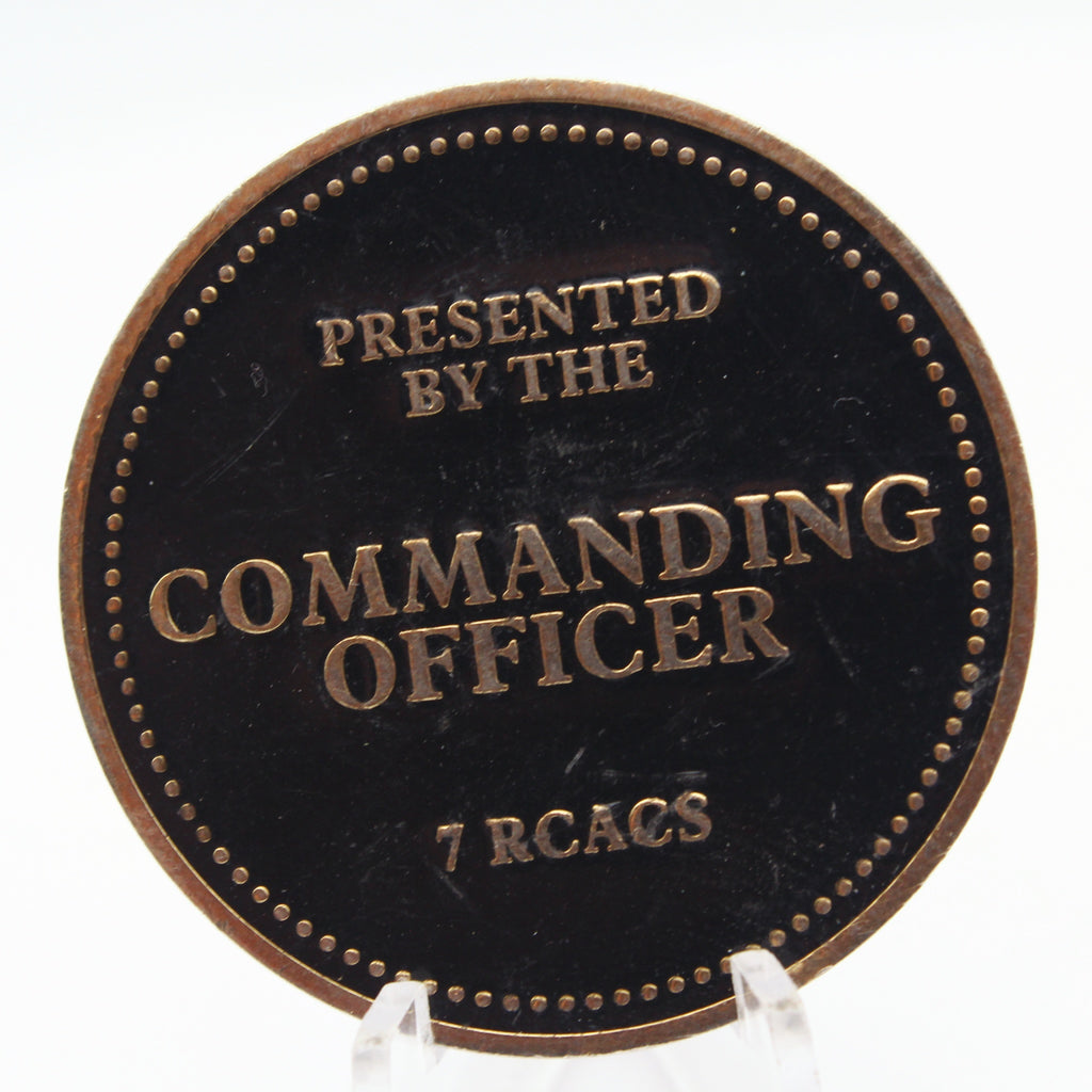 7 RCACS Commanding Officer Air Cadet Airplane Challenge Coin 1.75” Copper Pre-Owned