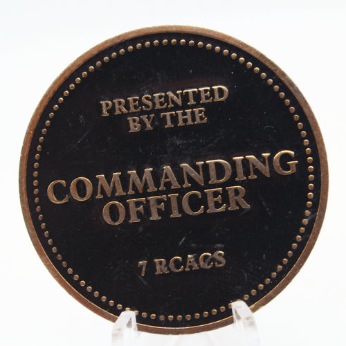 7 RCACS Commanding Officer Air Cadet Airplane Challenge Coin 1.75” Copper Pre-Owned