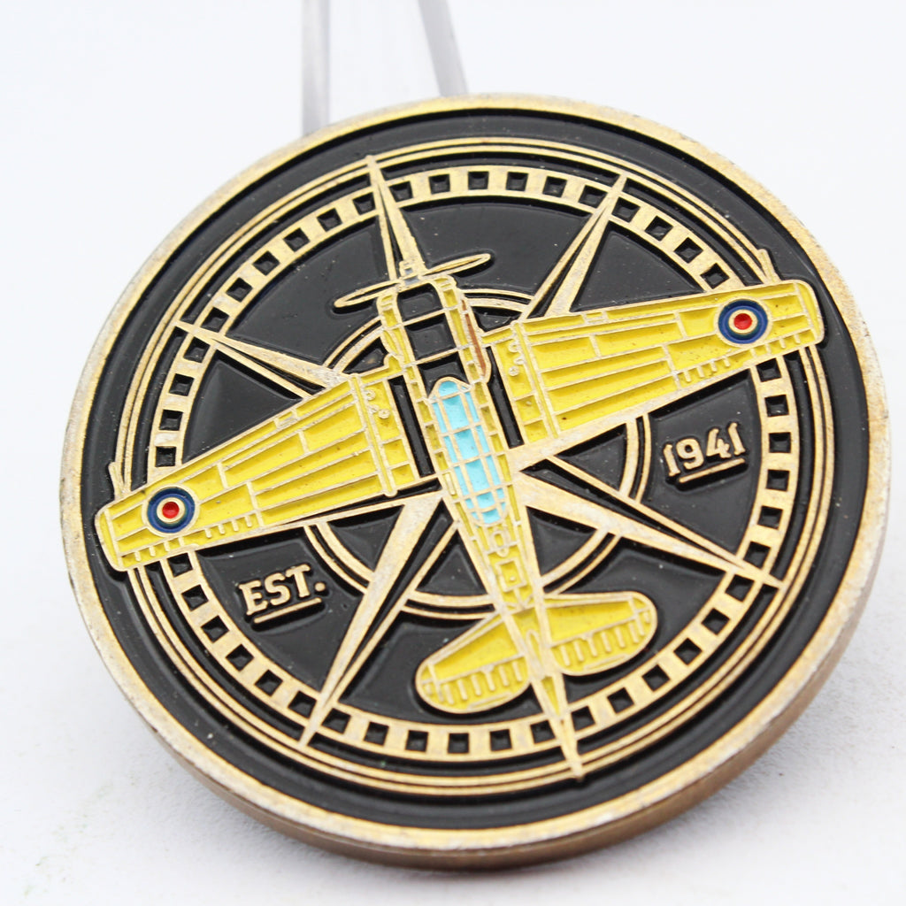 7 RCACS Commanding Officer Air Cadet Airplane Challenge Coin 1.75” Copper Pre-Owned