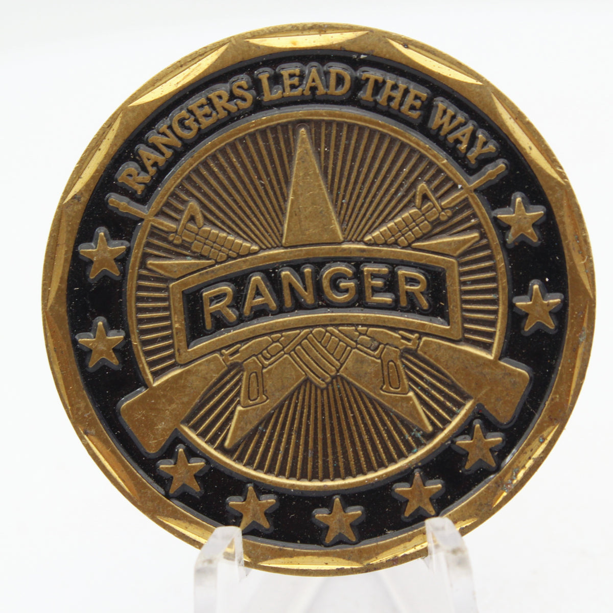 US Army Ranger Challenge Coin Rangers Lead The Way 1.6 Inch Copper Pre-Owned