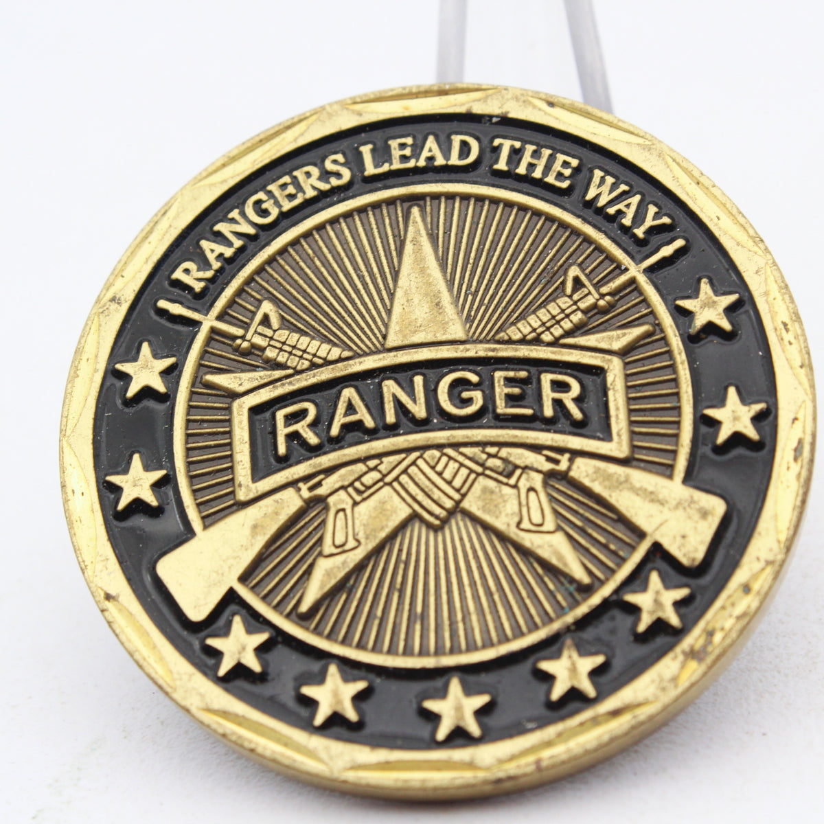 US Army Ranger Challenge Coin Rangers Lead The Way 1.6 Inch Copper Pre-Owned