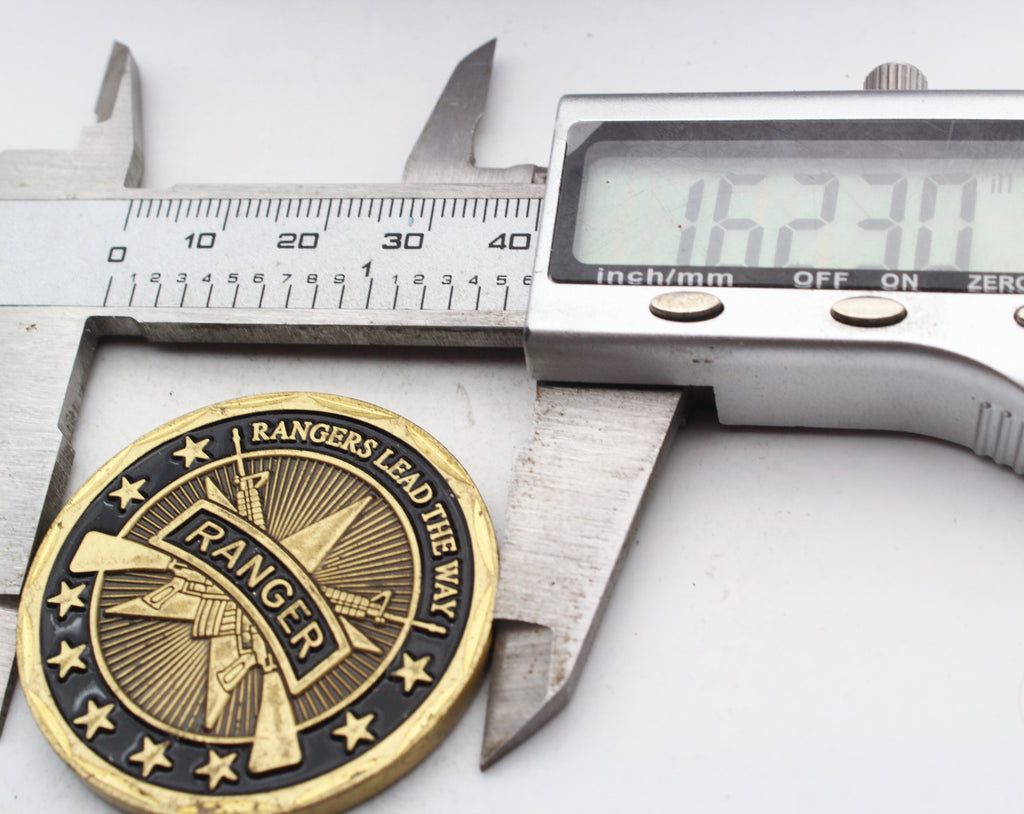 US Army Ranger Challenge Coin Rangers Lead The Way 1.6 Inch Copper Pre-Owned