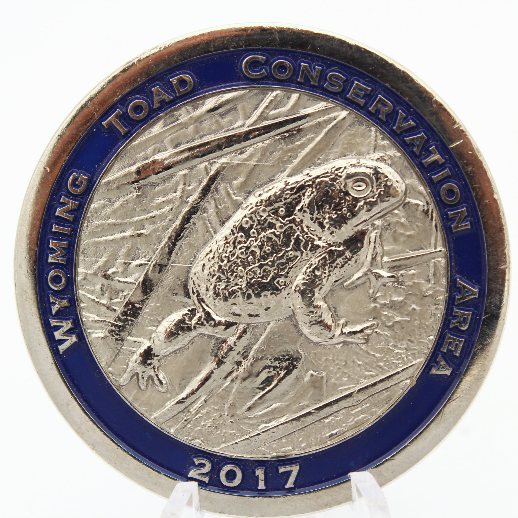 US Fish & Wildlife Service National Wildlife Refuge System Challenge Coin 2017 Wyoming Toad Conservation Area 1.75” Copper (Pre-Owned)