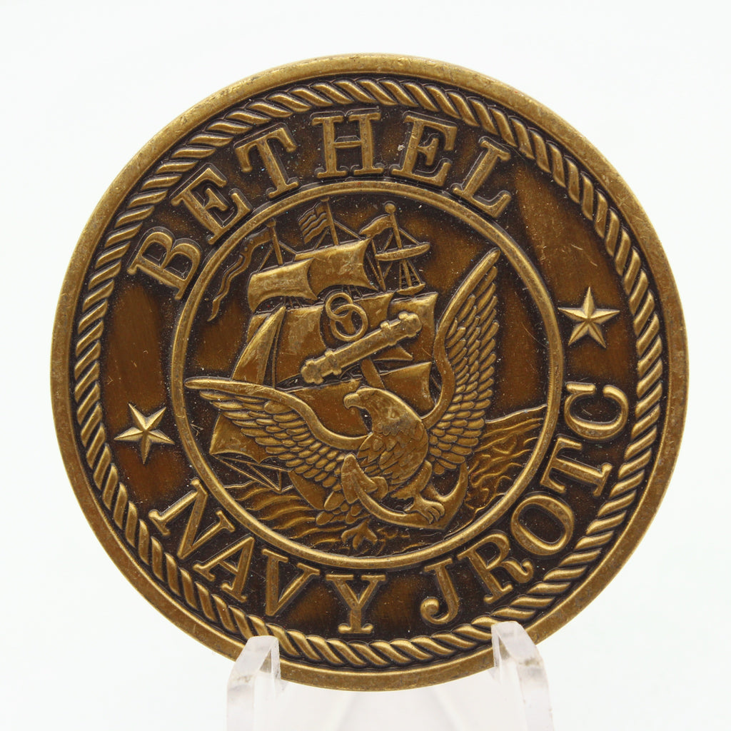 Bethel Navy JROTC Challenge Coin Honor Courage Commitment Pre-Owned