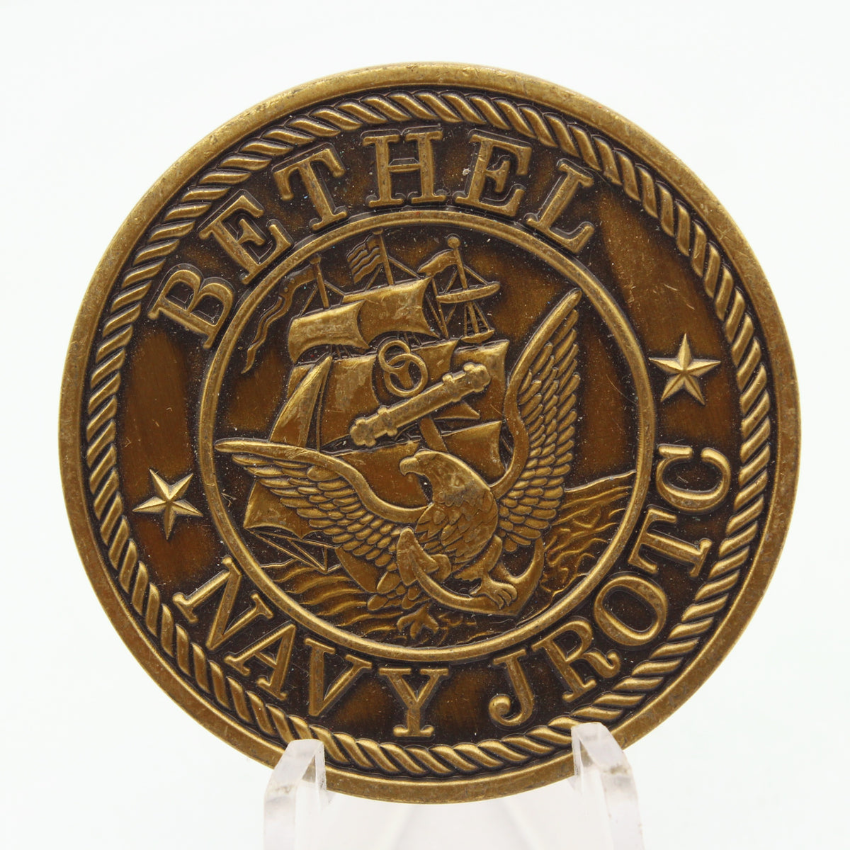 Bethel Navy JROTC Challenge Coin Honor Courage Commitment Pre-Owned