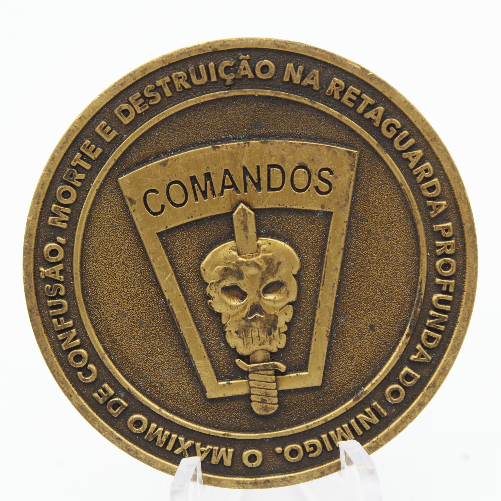 Brazil Special Forces 1º Batalhão Comandos ALFA Challenge Coin 1.75" Copper Pre-Owned