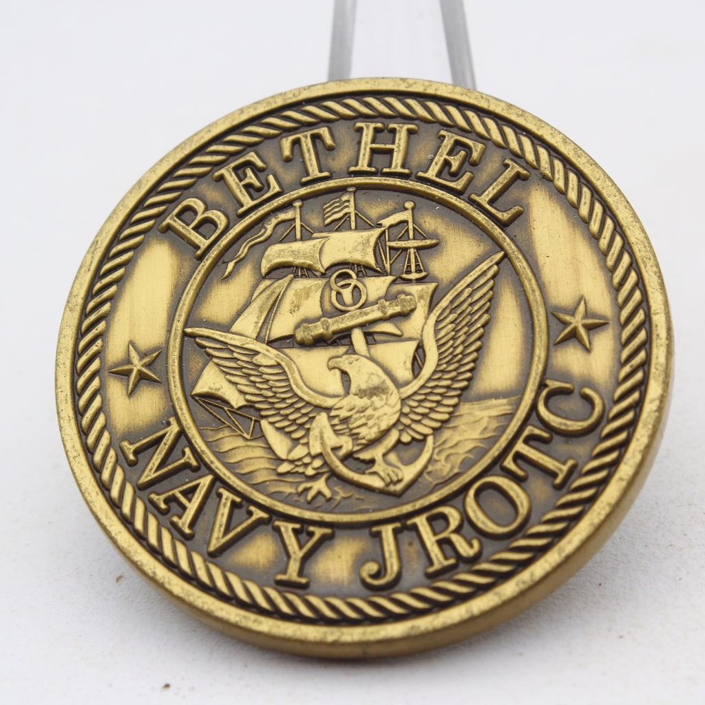 Bethel Navy JROTC Challenge Coin Honor Courage Commitment Pre-Owned