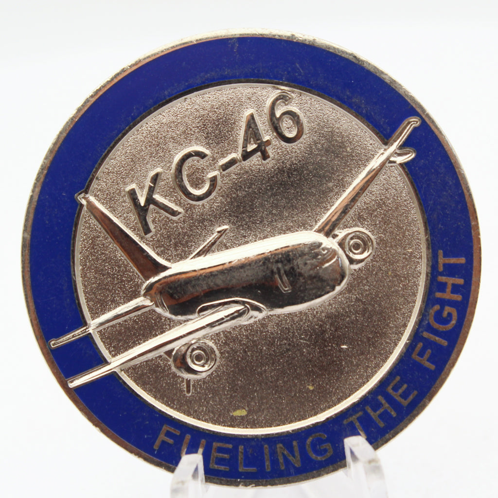U.S. Air Force KC-46 Fueling The Fight Challenge Coin 1.75 Inch Copper Pre-Owned