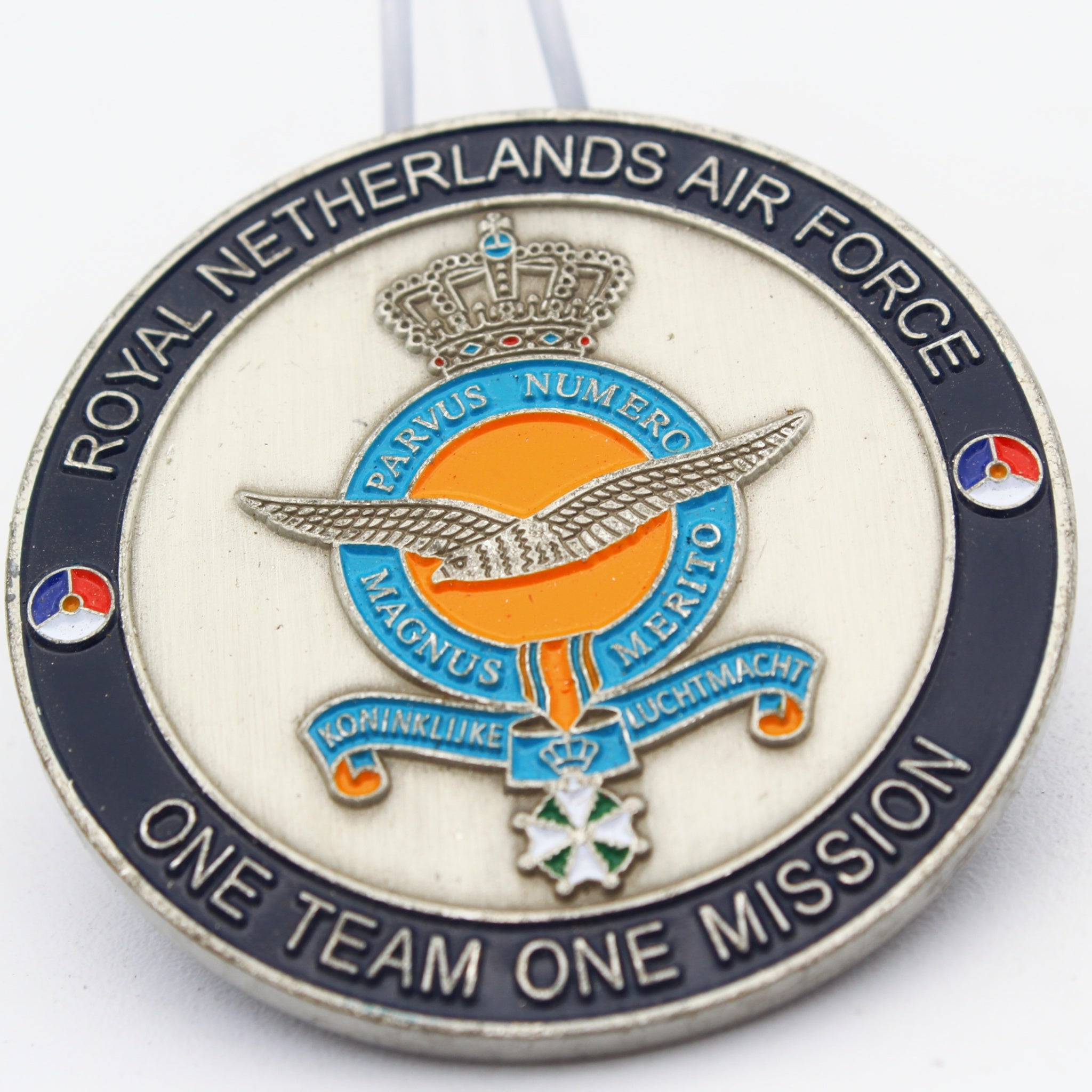 Royal Netherlands Air Force Challenge Coin “One Team One Mission” 2" Copper (Pre-Owned)