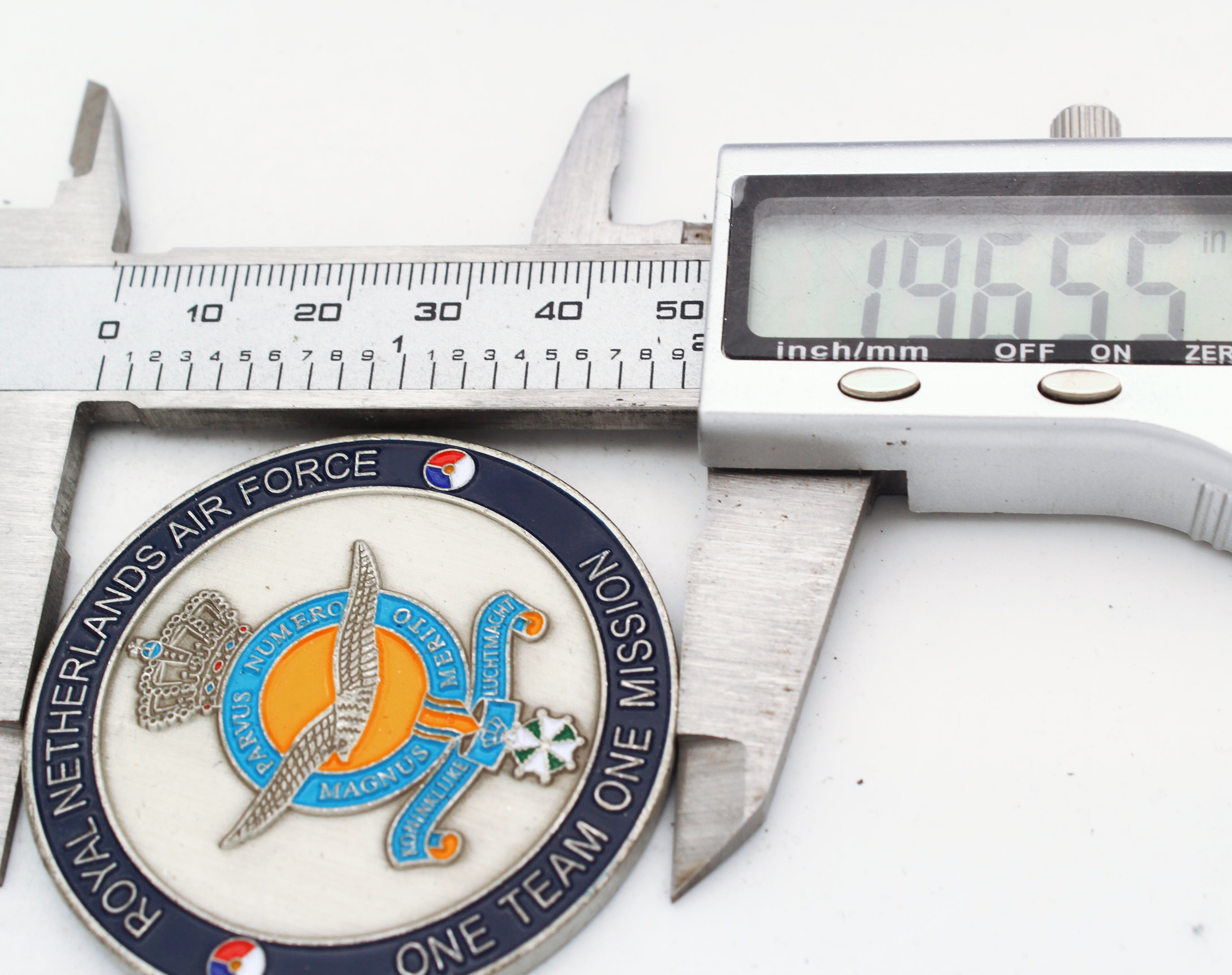 Royal Netherlands Air Force Challenge Coin “One Team One Mission” 2" Copper (Pre-Owned)