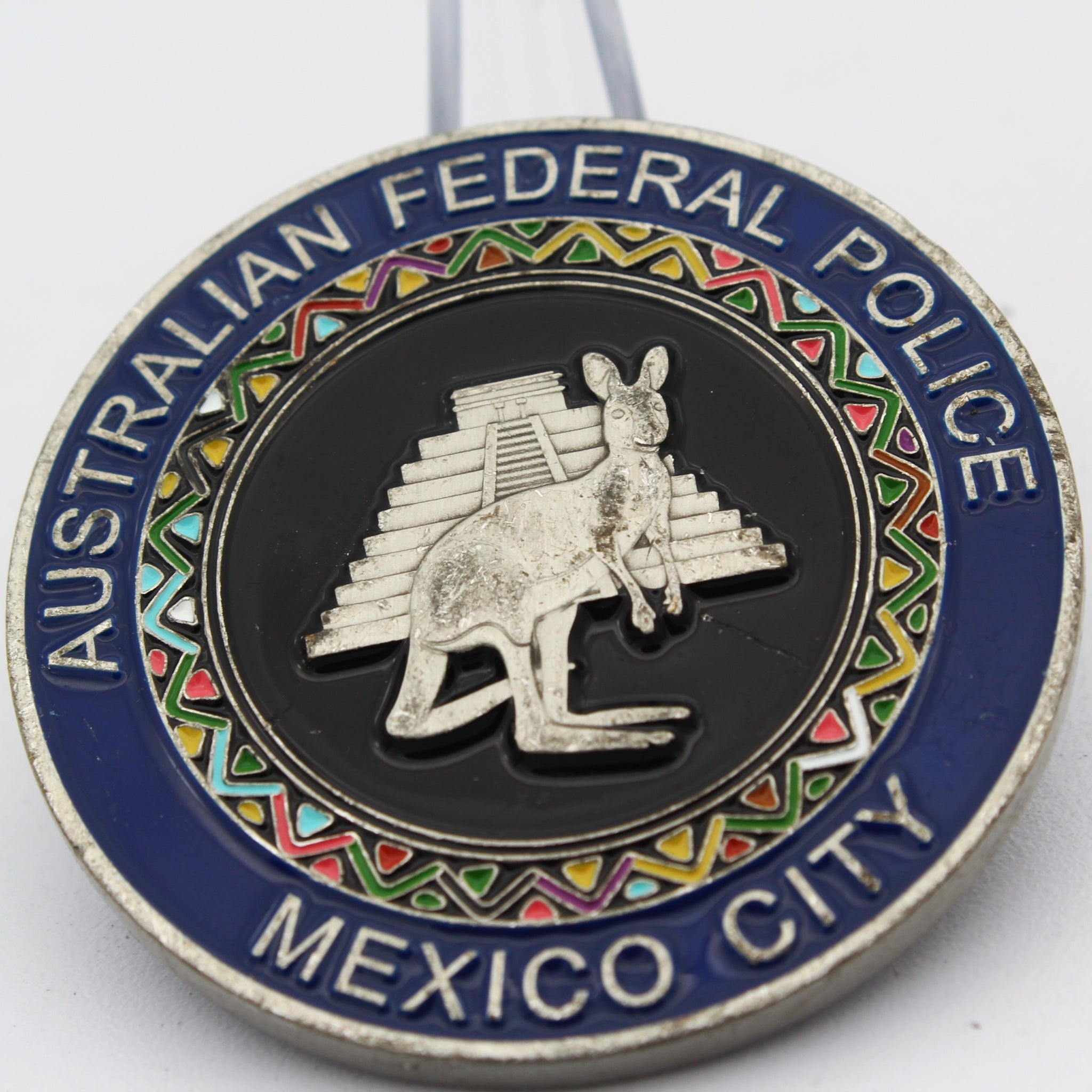 Australian Federal Police Mexico City Challenge Coin  2" Copper Pre-Owned