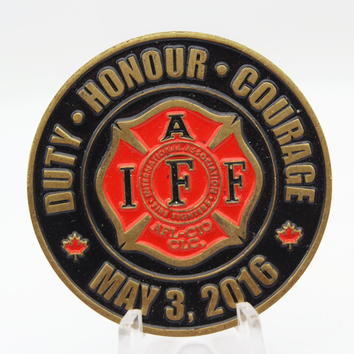 Fort McMurray Fire Fighters Association Local 2494 Challenge Coin 1.75 Inch Copper Pre-Owned