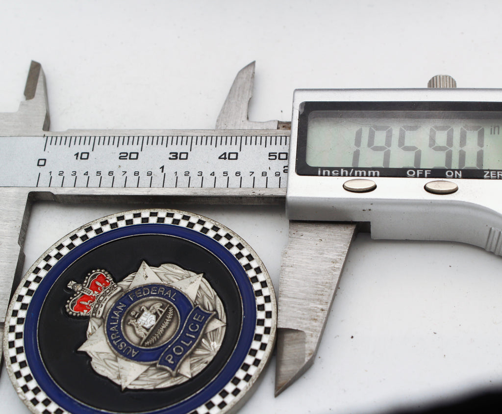 Australian Federal Police Mexico City Challenge Coin  2" Copper Pre-Owned