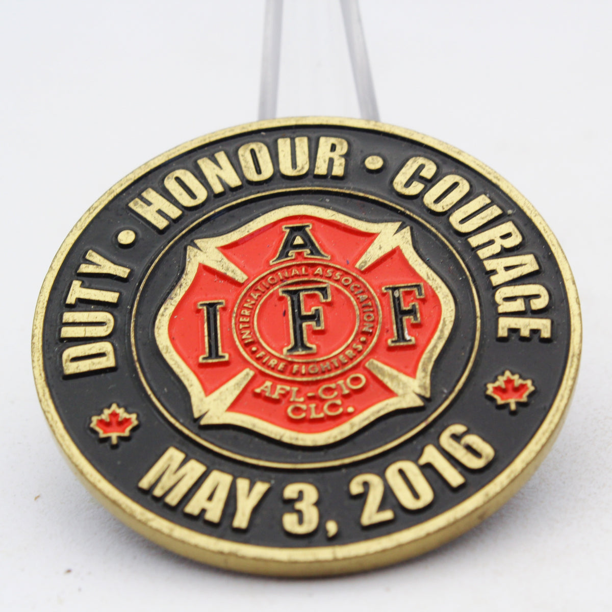 Fort McMurray Fire Fighters Association Local 2494 Challenge Coin 1.75 Inch Copper Pre-Owned