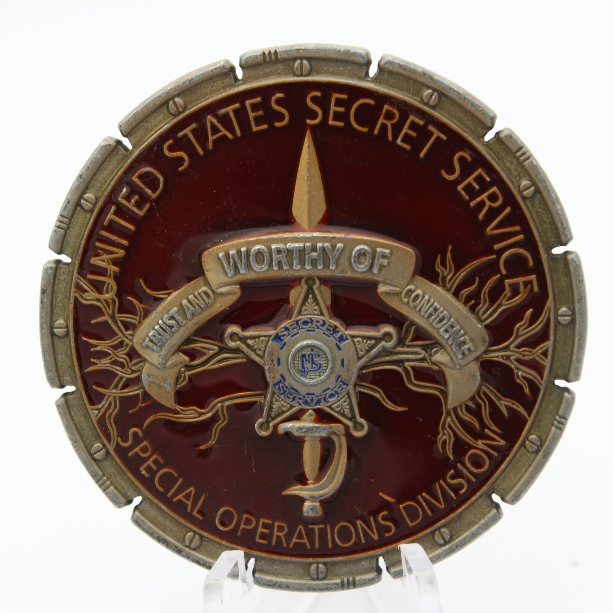 US Secret Service Special Operations Division HAMMER Challenge Coin 1.85" Copper Pre-Owned