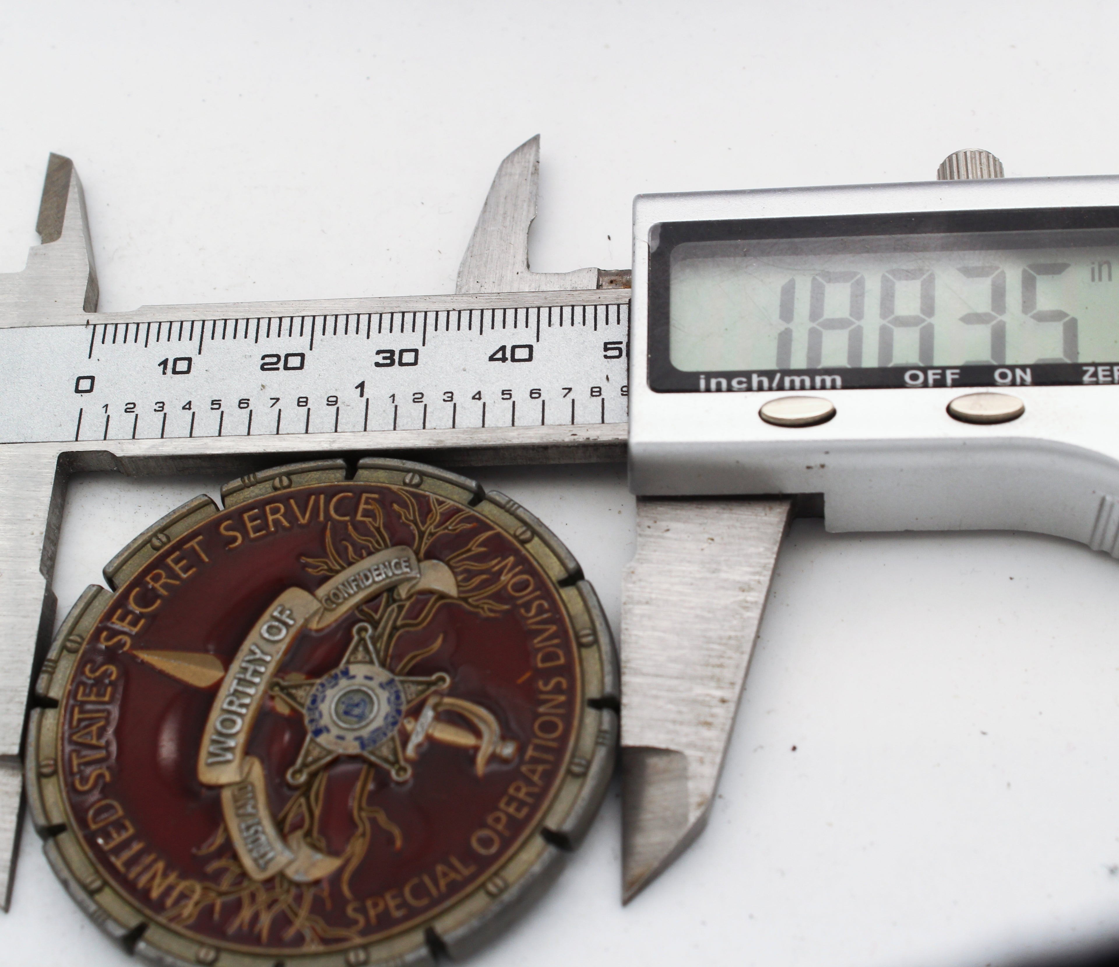 US Secret Service Special Operations Division HAMMER Challenge Coin 1.85" Copper Pre-Owned