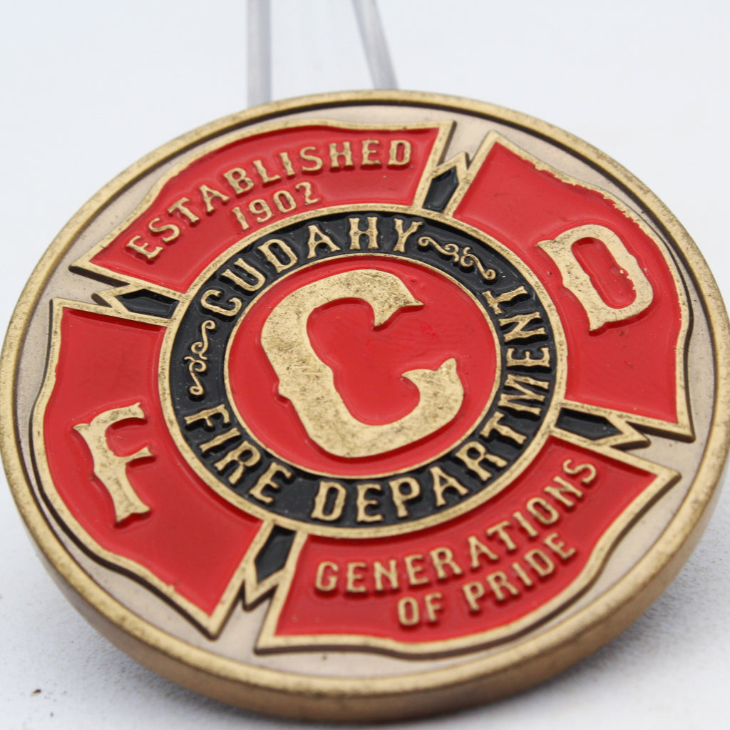 Cudahy Fire Department Generations of Pride Challenge Coin 1.75 Inch Copper Pre-Owned