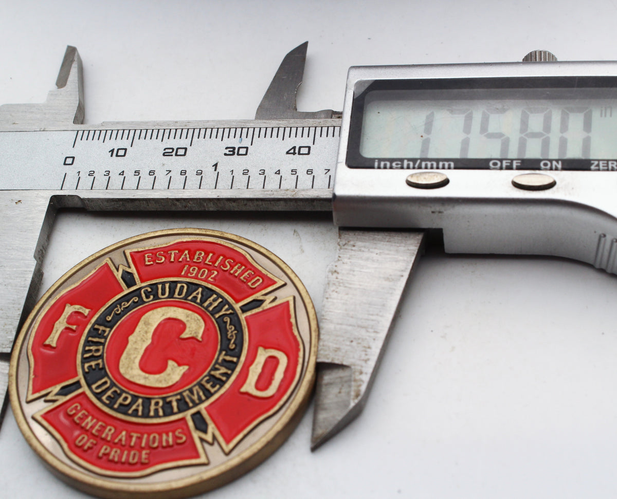 Cudahy Fire Department Generations of Pride Challenge Coin 1.75 Inch Copper Pre-Owned