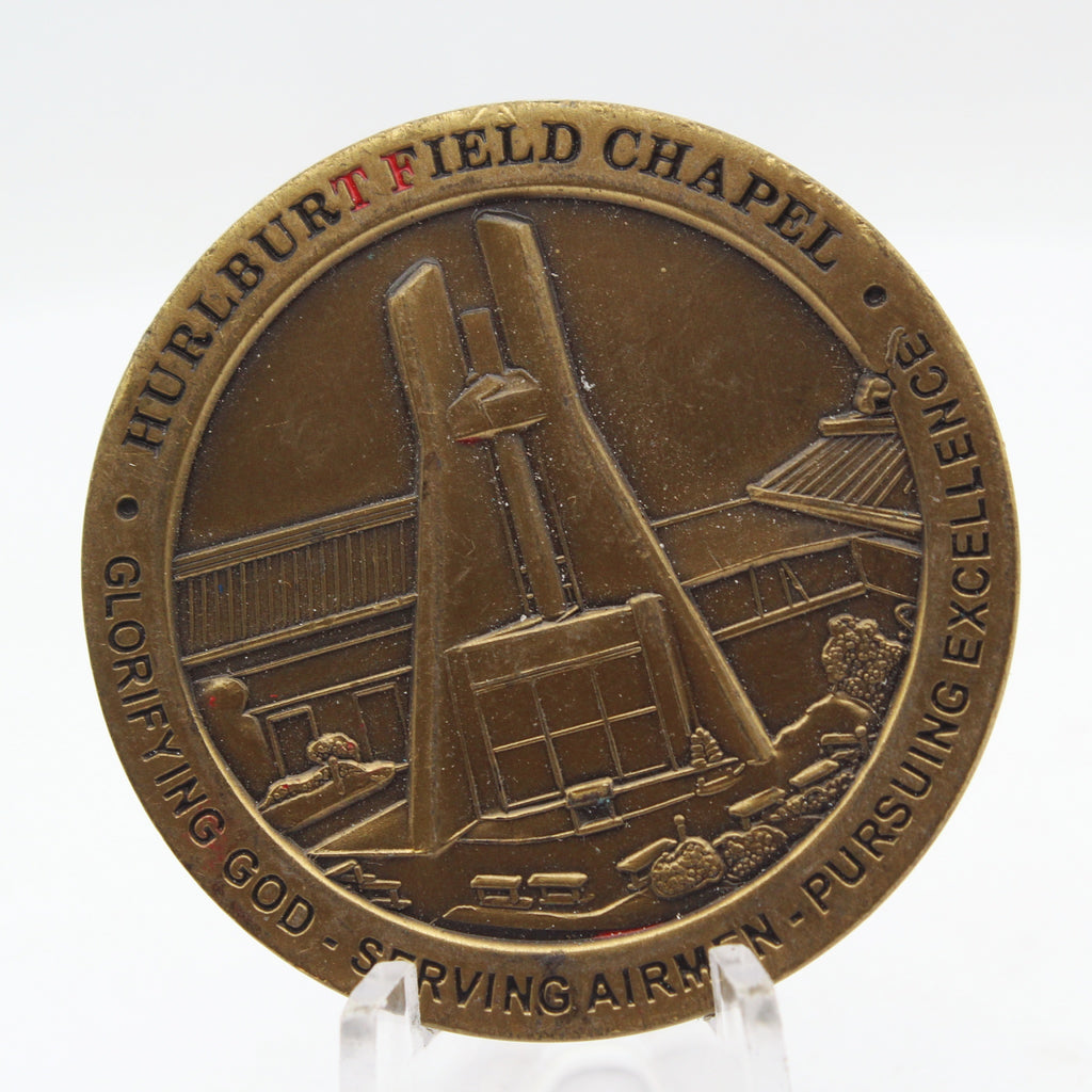 Hurlburt Field Chapel 1st Special Operations Wing Challenge Coin 1.75 Inch Copper Pre-Owned