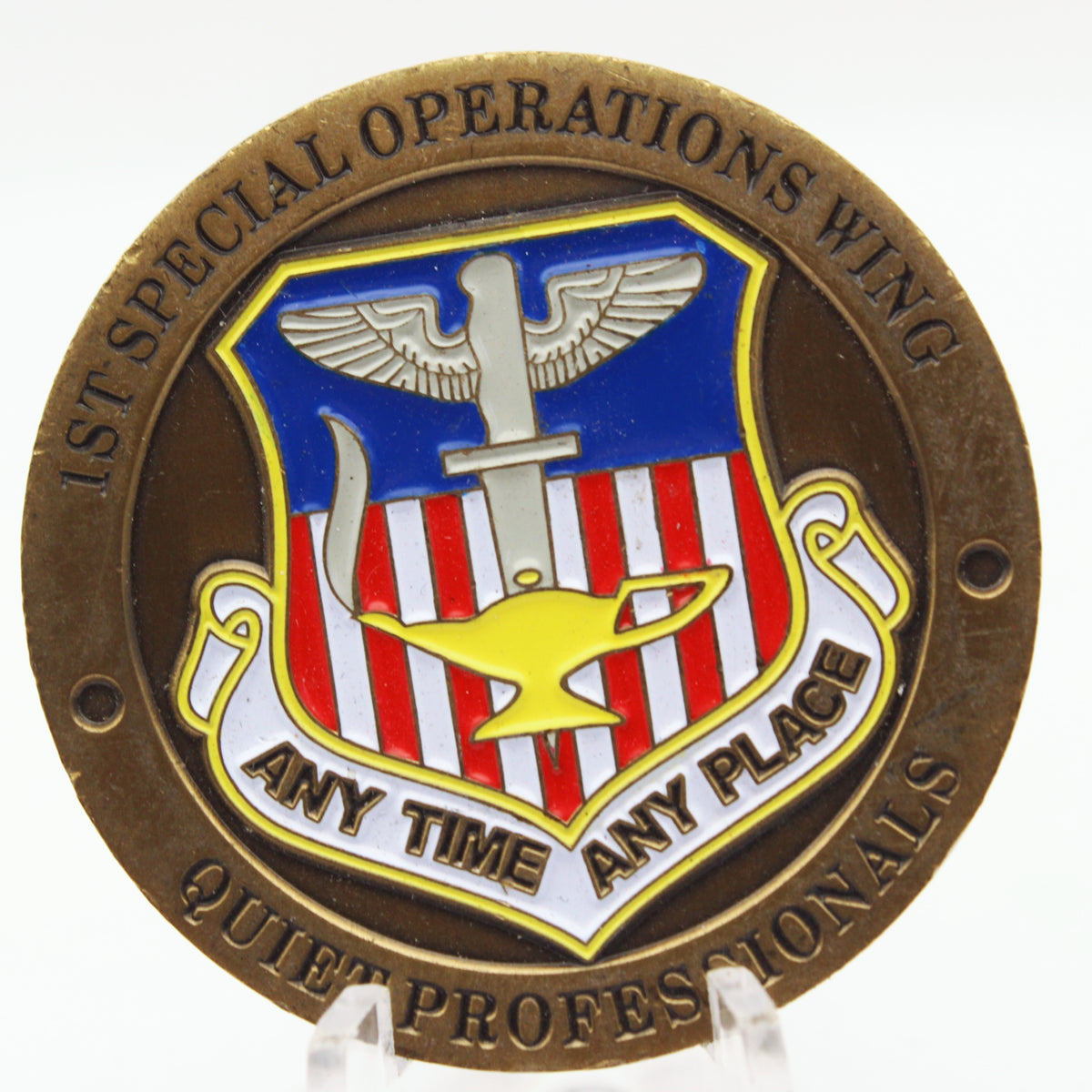 Hurlburt Field Chapel 1st Special Operations Wing Challenge Coin 1.75 Inch Copper Pre-Owned