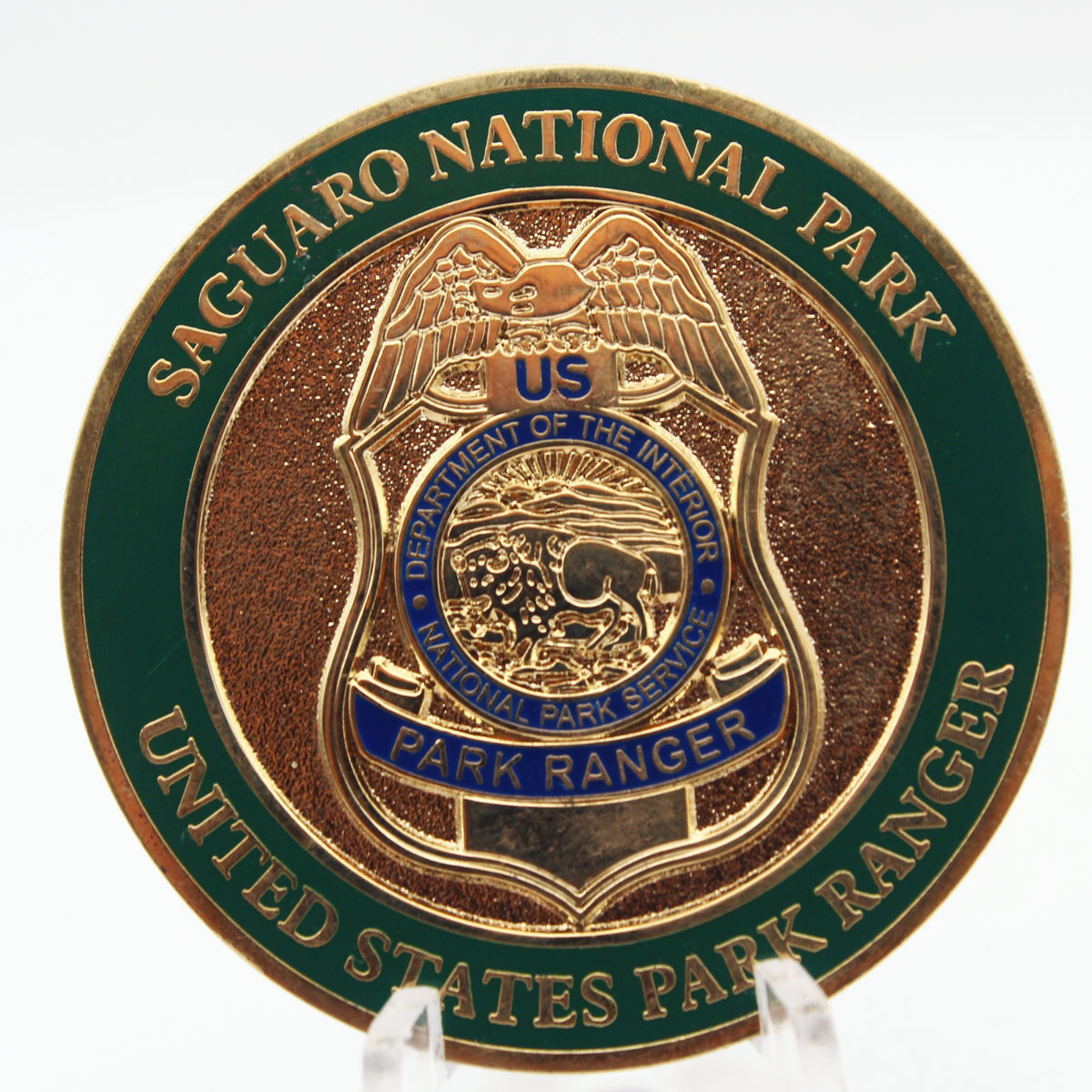 Saguaro National Park U.S. Park Ranger Challenge Coin 1.75 Inch Copper Pre-Owned