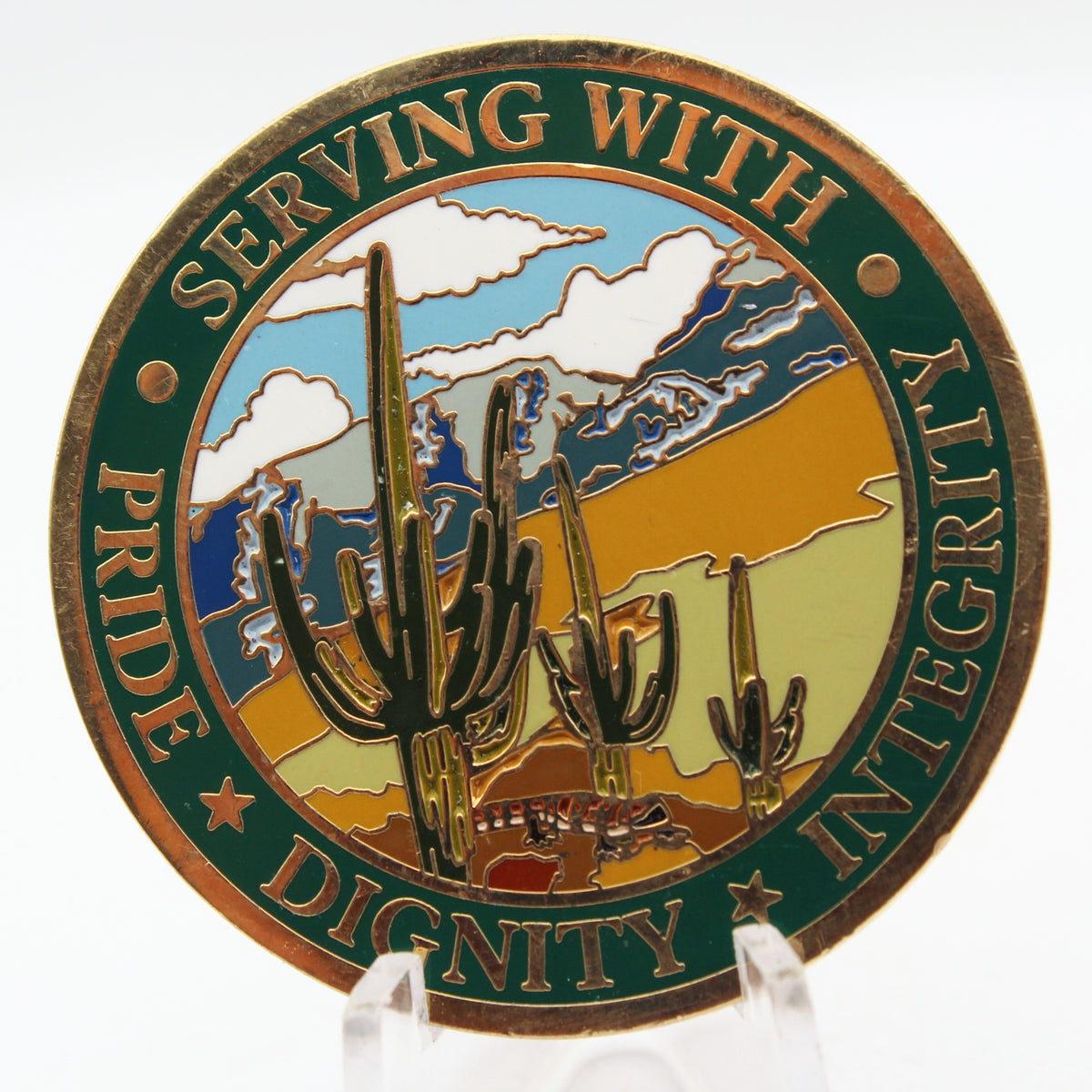 Saguaro National Park U.S. Park Ranger Challenge Coin 1.75 Inch Copper Pre-Owned