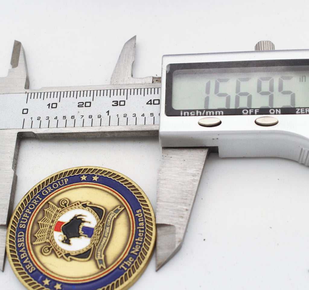 Netherlands Korps Mariniers Seabased Support Group Challenge Coin  1.5" Copper Pre-Owned