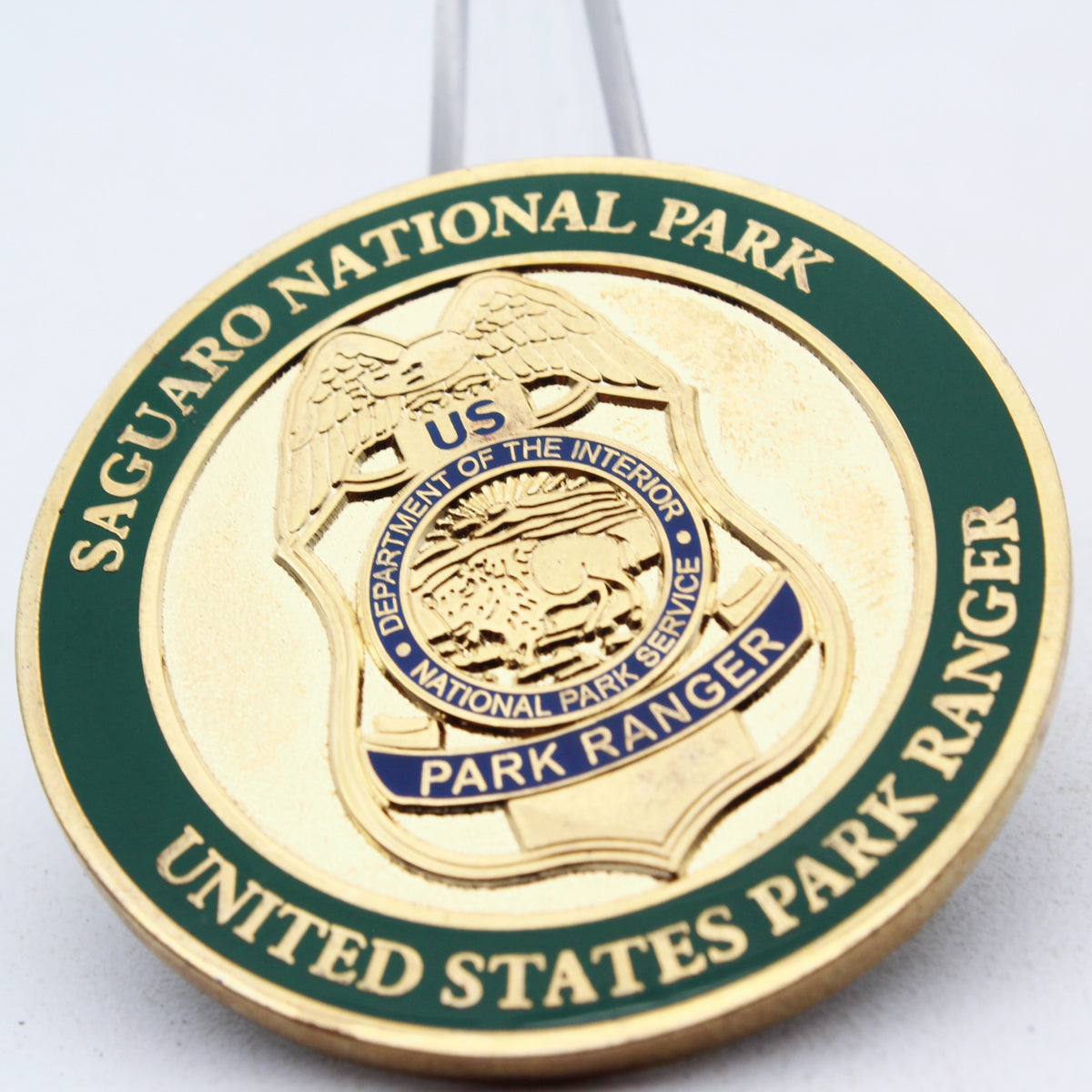 Saguaro National Park U.S. Park Ranger Challenge Coin 1.75 Inch Copper Pre-Owned