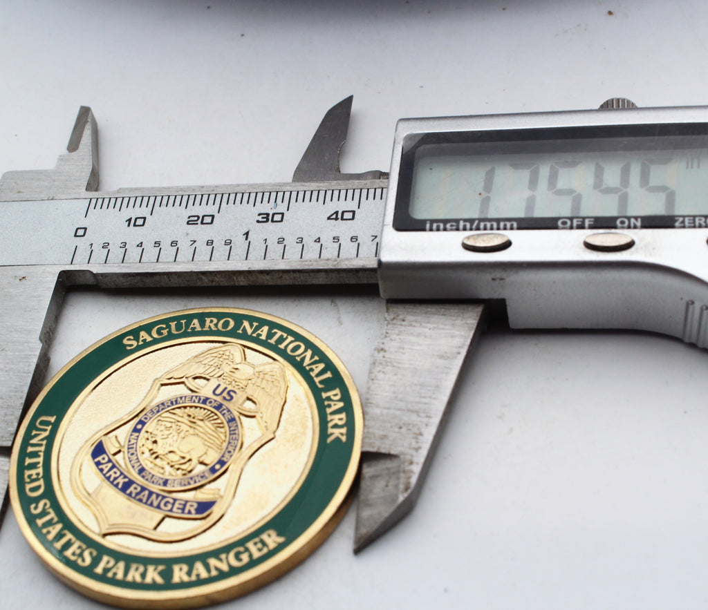 Saguaro National Park U.S. Park Ranger Challenge Coin 1.75 Inch Copper Pre-Owned