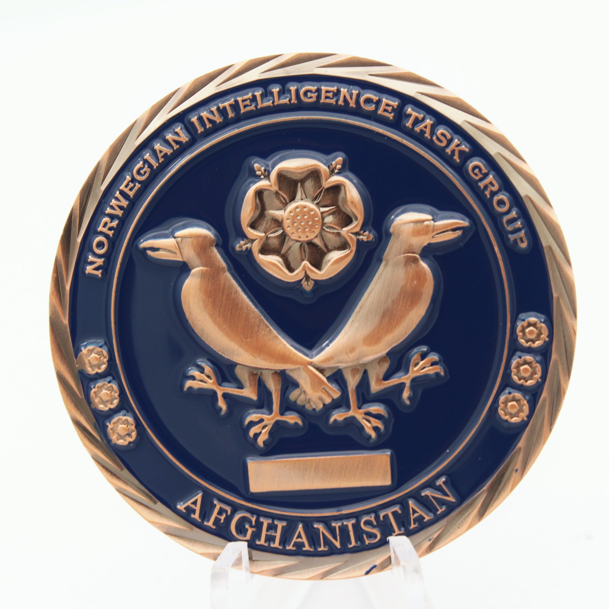 Norwegian Intelligence Task Group Afghanistan Challenge Coin 2 Inch Coppe Pre-Owned