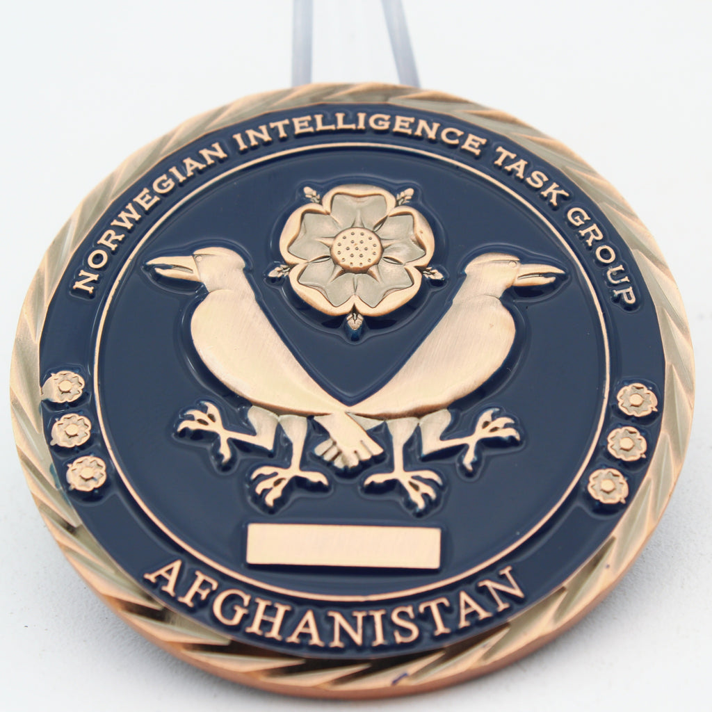Norwegian Intelligence Task Group Afghanistan Challenge Coin 2 Inch Coppe Pre-Owned