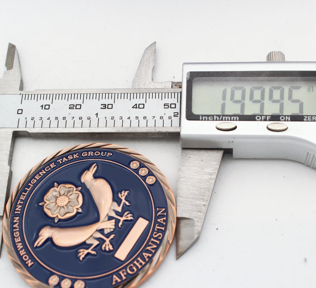Norwegian Intelligence Task Group Afghanistan Challenge Coin 2 Inch Coppe Pre-Owned