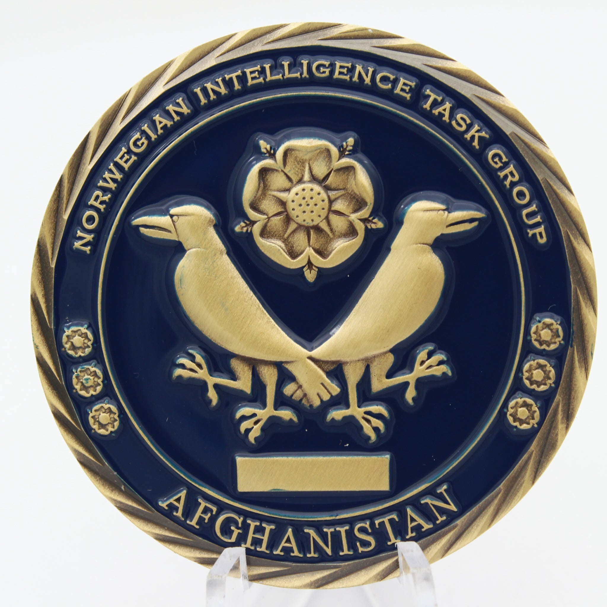 Norwegian Intelligence Task Group Afghanistan Coin 2 Inch Copper Pre-Owned