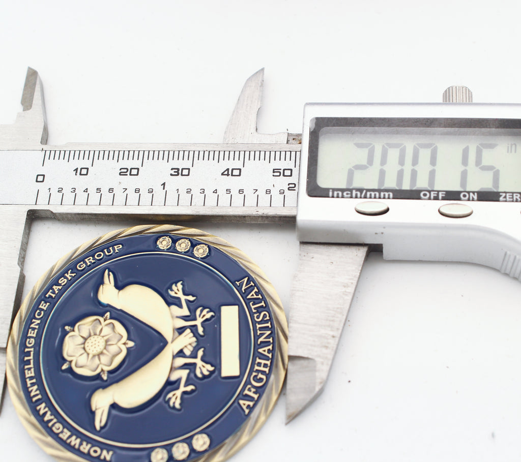 Norwegian Intelligence Task Group Afghanistan Coin 2 Inch Copper Pre-Owned