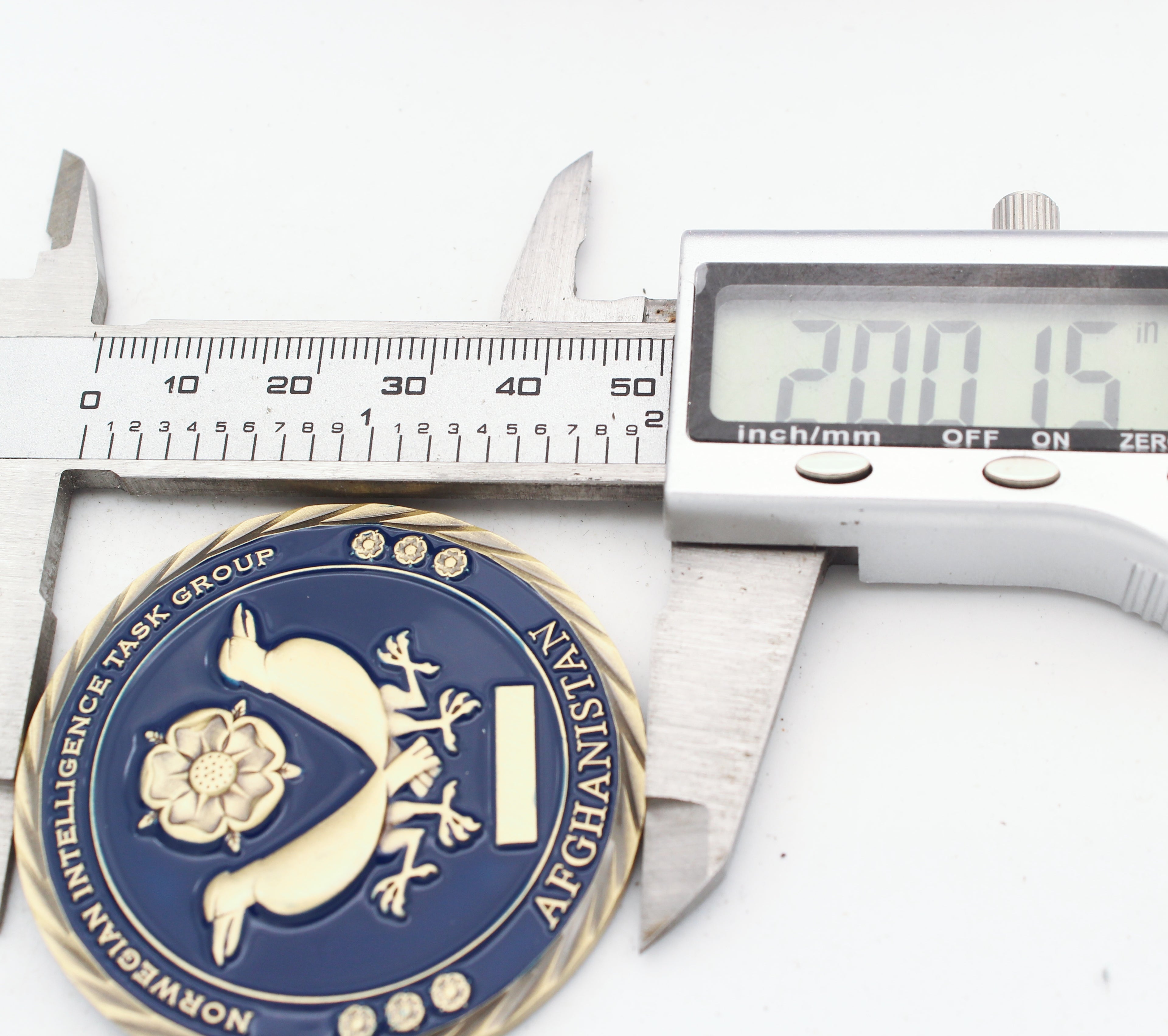 Norwegian Intelligence Task Group Afghanistan Coin 2 Inch Copper Pre-Owned