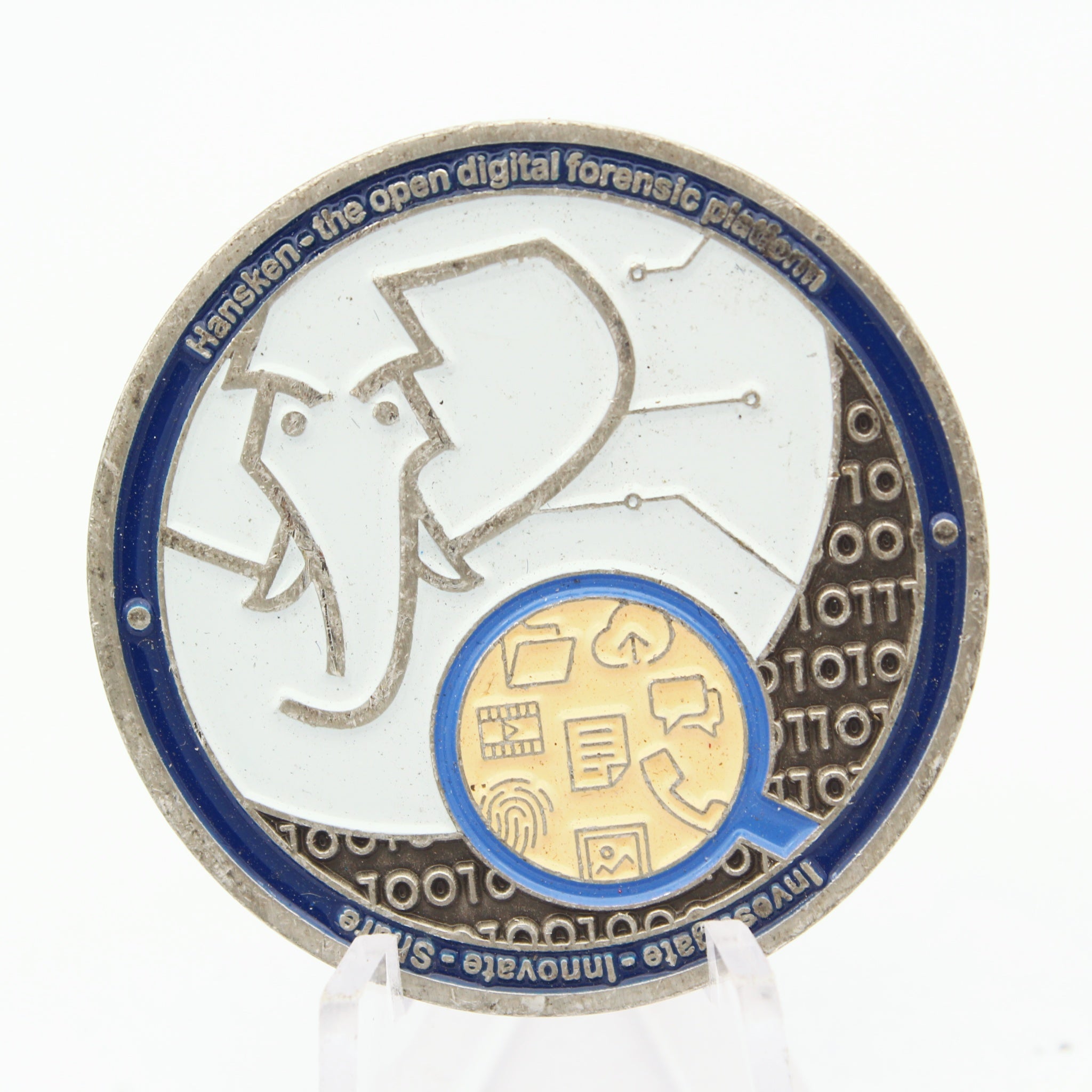 Netherlands Forensic Institute “Hansken” Digital Forensics Challenge Coin 1.5” Copper Pre-Owned