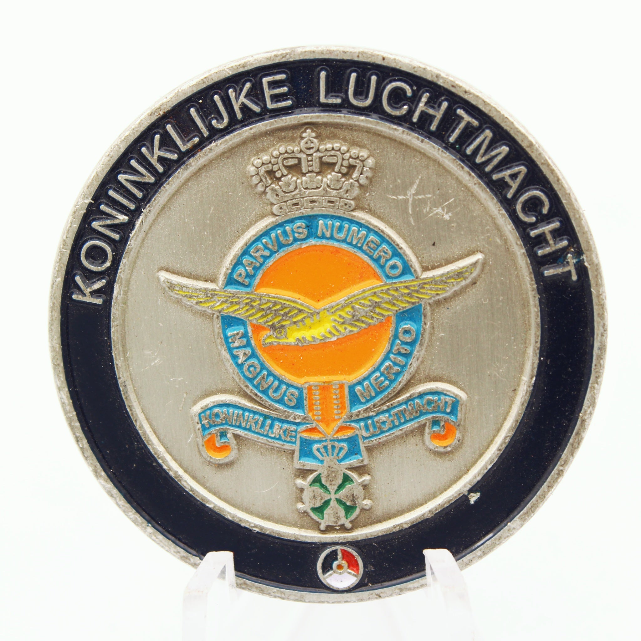 Royal Netherlands Air Force “Koninklijke Luchtmacht” Challenge Coin 1.5” Copper Enamel Pre-Owned
