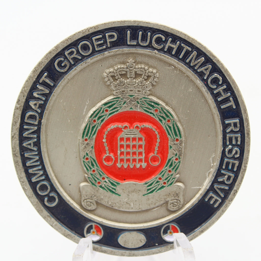 Royal Netherlands Air Force “Koninklijke Luchtmacht” Challenge Coin 1.5” Copper Enamel Pre-Owned