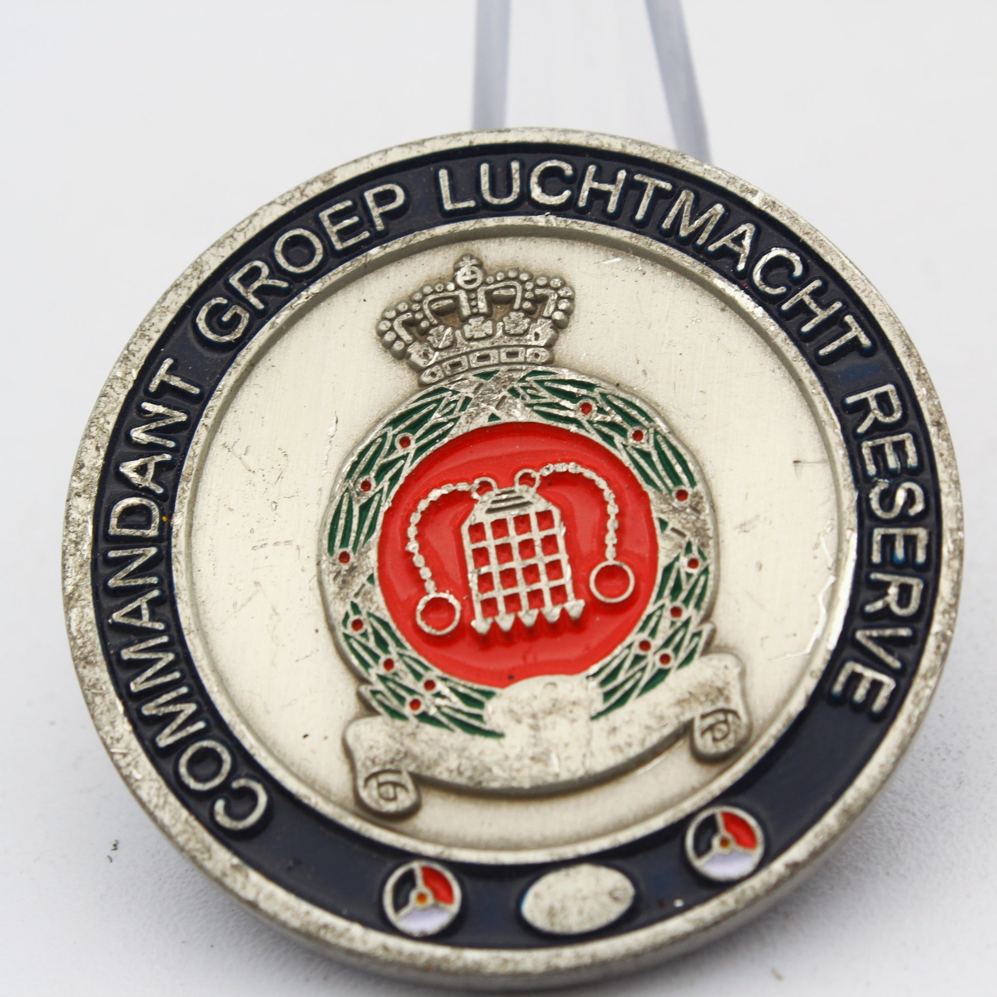 Royal Netherlands Air Force “Koninklijke Luchtmacht” Challenge Coin 1.5” Copper Enamel Pre-Owned