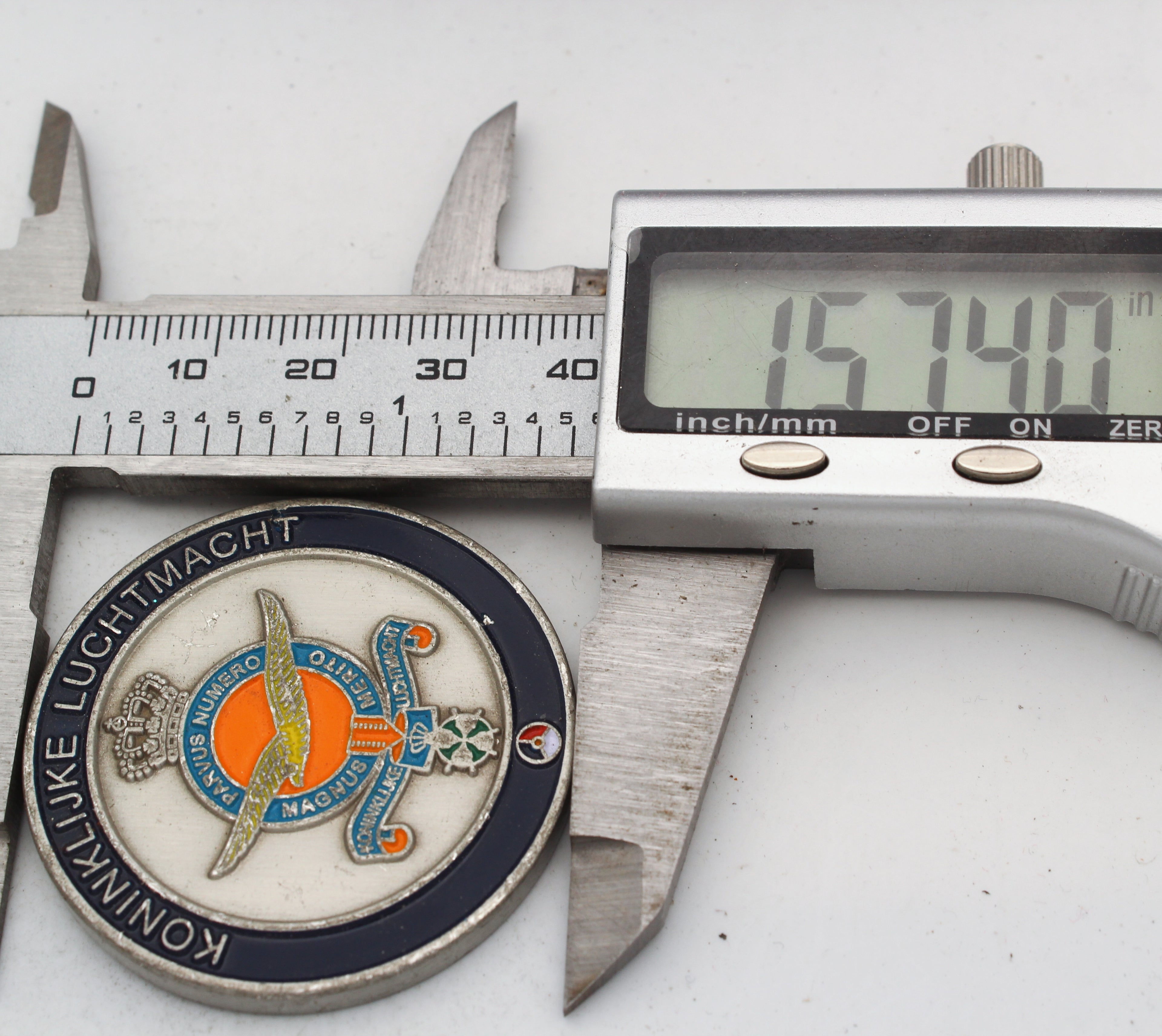 Royal Netherlands Air Force “Koninklijke Luchtmacht” Challenge Coin 1.5” Copper Enamel Pre-Owned