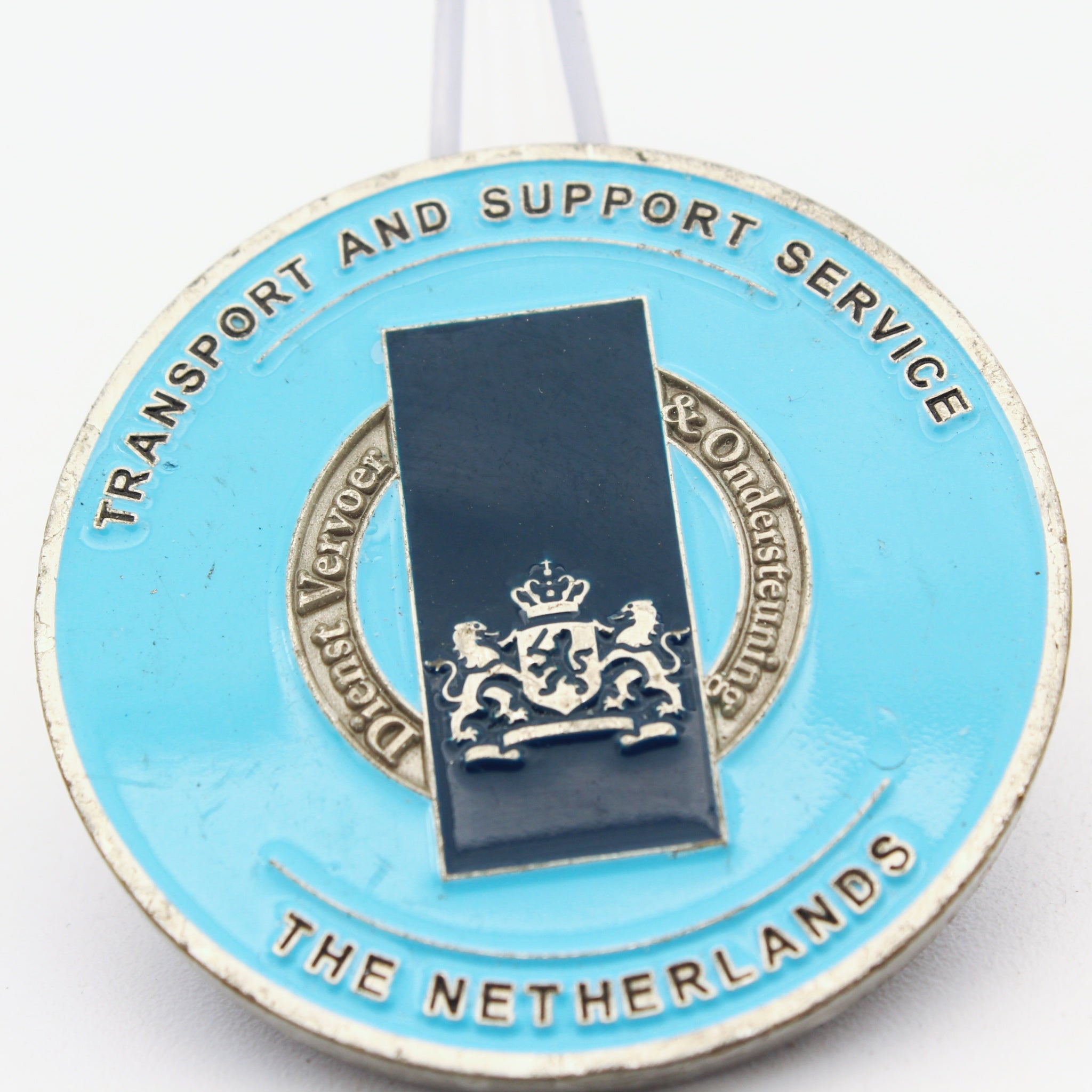 Netherlands Defense Transport & Support Service Challenge Coin 2 Inch Copper Enamel Pre-Owned