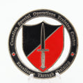 Canadian Special Operations Training Centre Challenge Coin 1.75” Copper Enamel Cutout Pre-Owned
