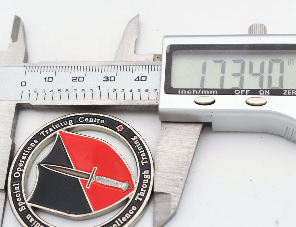 Canadian Special Operations Training Centre Challenge Coin 1.75” Copper Enamel Cutout Pre-Owned