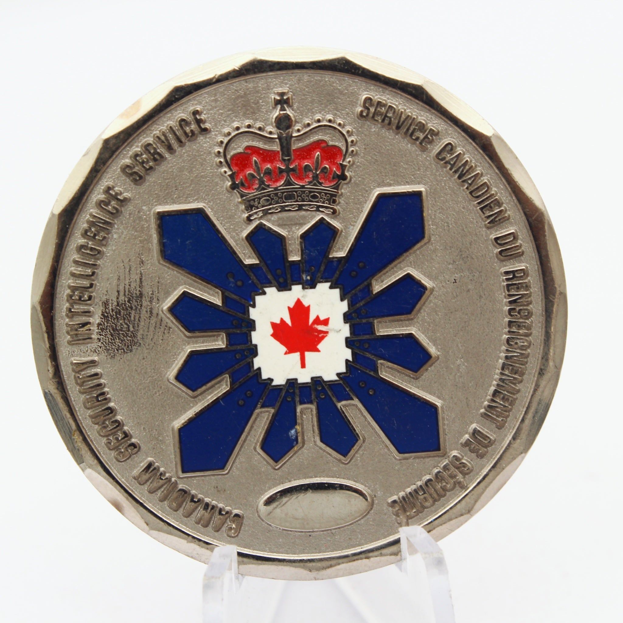 Canadian Security Intelligence Service CSIS BC Region Challenge Coin 1.75” Copper Enamel Pre-Owned