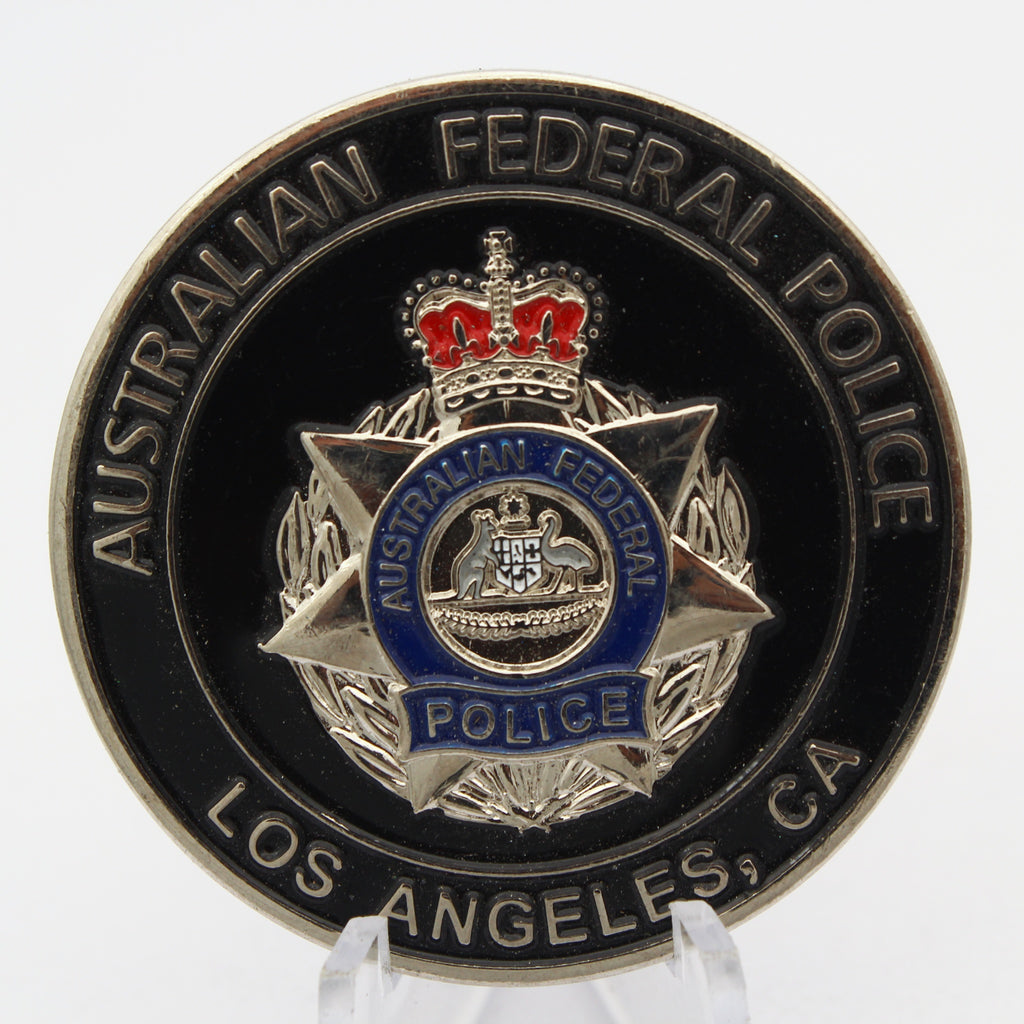 AFP Australian Federal Police Los Angeles International Policing Challenge Coin – 1.75 Inch Copper - Pre-Owned